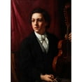 thumbnail image 3 of Holger Roed 11x14 Black Modern Framed Museum Art Print Titled - A Young Musician with Her Violin. Portrait of Ms. Rung (1854-1914) (C. 1869), 3 of 5
