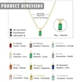 thumbnail image 3 of YYKihy Necklaces For Women Gold Plated Birthstone Necklace For Women Mothers Dainty Gold Necklace Blue Green Cubic Zirconia Pendant Necklace Birthday Gifts For Women J, 3 of 9