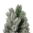 thumbnail image 3 of Northlight 1.3 FT LED Lighted Mini Frosted Pine Christmas Tree in Cement Base, 3 of 5