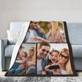 thumbnail image 4 of Personalised Blanket,Custom Blanket With Text 1-9 Photo, Personalised Blankets for Adults,Personalised Photo Blanket for Mother's Day,Customised Gifts for Mum,Dad,Boyfriend,Girlfriend,Friends, 4 of 6