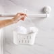 thumbnail image 5 of Cesta de almacenamiento de plástico blanco, cesta de almacenamiento miscelánea, caja de almacenamiento rectangular con ganchos, 5 of 6