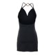 thumbnail image 5 of VISgogo Vestido de Mujer, Correa de Espagueti Sin Mangas Color Sólido Cintura Alta Línea A Flaco Mini Sling Vestidos VISgogo moda, 5 of 8