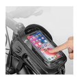 thumbnail image 2 of teléfono Apertura de cable para auriculares Ajuste universal Bolsa para bicicleta con marco frontal con soporte para teléfono para bicicleta, bolsa para bicicleta compatible con Wi, 2 of 5