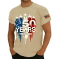 thumbnail image 4 of America 250 Shirt for Men 250 Years Shirt Casual Short Sleeve Tees Tops, 4 of 5