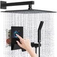 thumbnail image 1 of SR SUN RISE Shower System with Push Button Diverter Bathroom Luxury 12 Inch Rain Shower Head with Handheld Spray High Pressure Shower Faucet Combo Set with Rough-in Valve & Trims Matte Black, 1 of 1