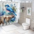 thumbnail image 6 of JRXY Blue Bird Pictures Sparrow Modern Shower Curtain, Multiple Sizes White, 6 of 6