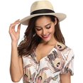 thumbnail image 4 of Sombrero de paja panamá CHAO para hombre y mujer anti-UV, 4 of 4