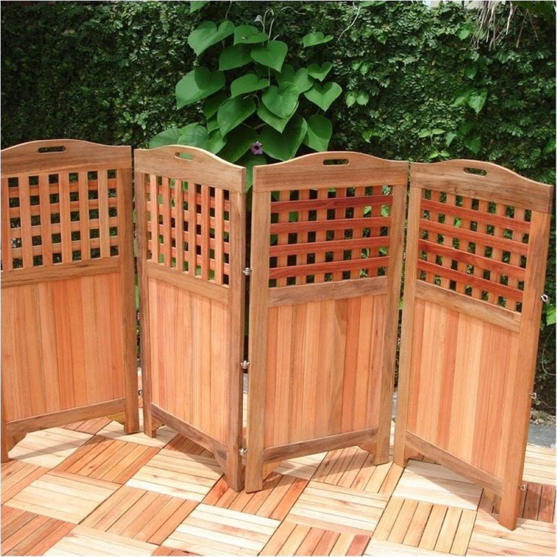Suncast FSW4423 Backyard and Garden Patio Rust-Resistant Screen Gate/Fence Java 