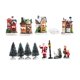 thumbnail image 5 of 4 piezas de decoración navideña para casa de nieve, árboles de Navidad, escultura de escena para adornos de escritorio, exhibición navideña, 5 of 8