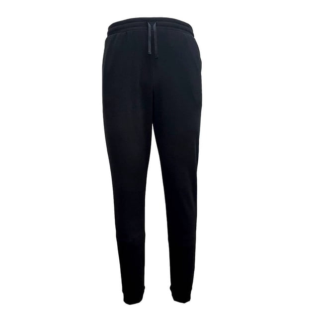 Pantalón Athletic Works para Hombre, Cintura Elástica Negro Talla G