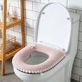 thumbnail image 6 of Thickened Jacquard Fabric Toilet Seat Cover with Elastic Edge for Standard and Elongated Bowls, 6 of 6