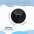 thumbnail image 2 of 16 mm Acrylic Dice Blank, 20 Pcs Standard Game Dice Rounded Corner for Board Games Teaching, Black, 2 of 7