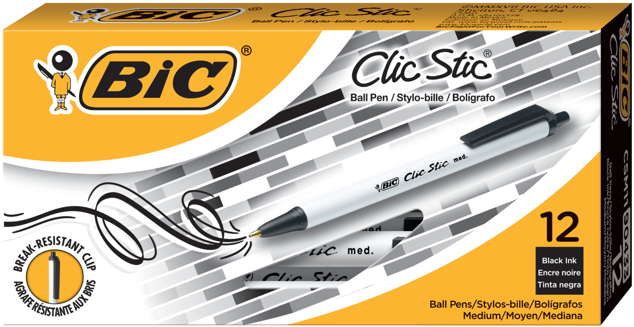 BIC Soft Feel Retractable Ball Point Pen 24-Count,, Point Black Ink Fine 