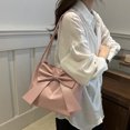 thumbnail image 4 of HUISZJ Bow Shoulder Bag, PU Tote Handbag, Underarm Bag Sling Bag for Work Travel Outdoor (Pink), 4 of 7