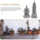 thumbnail image 5 of 2Pcs Mini Pagoda Statue Zen Miniature Pagoda Hexagon Figurine DIY Micro Landscape Fairy Garden Dollhouse Ornaments, 5 of 5