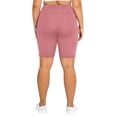 thumbnail image 4 of Domuza Women's Plus Size High Waist Biker Shorts Yoga Workout Sports Athletic Running Shorts with Pockets Watermelon Red 2XL, 4 of 4