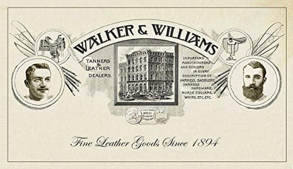 walker & williams c-35 custom black & brown premium top grain leather padded guitar strap with metal studs