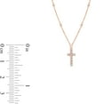 thumbnail image 2 of Diamaison 1/5 Cttw Natural White Diamond Cross Necklace for Adult in 10Kp Gold, 2 of 3
