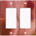 thumbnail image 6 of Metal Light Switch Plate Cover Image of Marble Red Brown Swirl Galaxy MAR083, 6 of 13