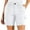 White, variant on Kvture Shorts for Women Summer Casual Elastic High Waisted Loose Fit Shorts with Pockets Comfy Solid Color Fashion Clothes Red S