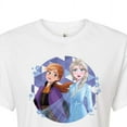 thumbnail image 3 of Disney Frozen 2 - Anna & Elsa - Juniors Cropped Cotton Blend T-Shirt, 3 of 5