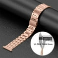 thumbnail image 3 of Wearlizer Stainless Steel Compatible for Fitbit Versa 2 Band Women Men, Ultra-Thin Lightweight Replacement Copper Rose Strap Compatible for Versa 2, 3 of 7