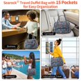 thumbnail image 7 of Women's Weekender Bag 18in Cotton Carry On Overnight Travel Duffle Bag Lightw..., 7 of 7