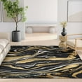 thumbnail image 5 of Well Woven Dunes Flatweave Flecked Marble 7'7" x 9'10" Area Rug Black Gold, 5 of 8