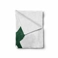 thumbnail image 2 of Green and White Soft Flannel Fleece Throw Blanket, Wild and Free Words with Eagle Brush Lettering, Cozy Plush for Indoor and Outdoor Use, 50" x 60", Forest Green and White, by Ambesonne, 2 of 6
