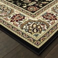 thumbnail image 3 of HomeRoots 509099 2 x 4 ft. Black & Ivory Oriental Power Loom Stain Resistant Rectangle Area Rug, 3 of 5