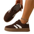 thumbnail image 2 of IAJDKMEK Lace-Up Round Toe Flats for Women - Casual Slip On Shoes Women Everyday Walking Soft Sole Lightweight Sneakers for Women Daily,Brown 140, 2 of 9