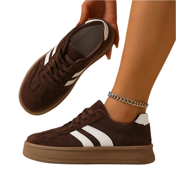 Women Classic Retro Gum Sole Fashion Sneakers Casual Tennis Skate Shoe Genuine Faux Leather Walking Footwear Anti Slip Trainers