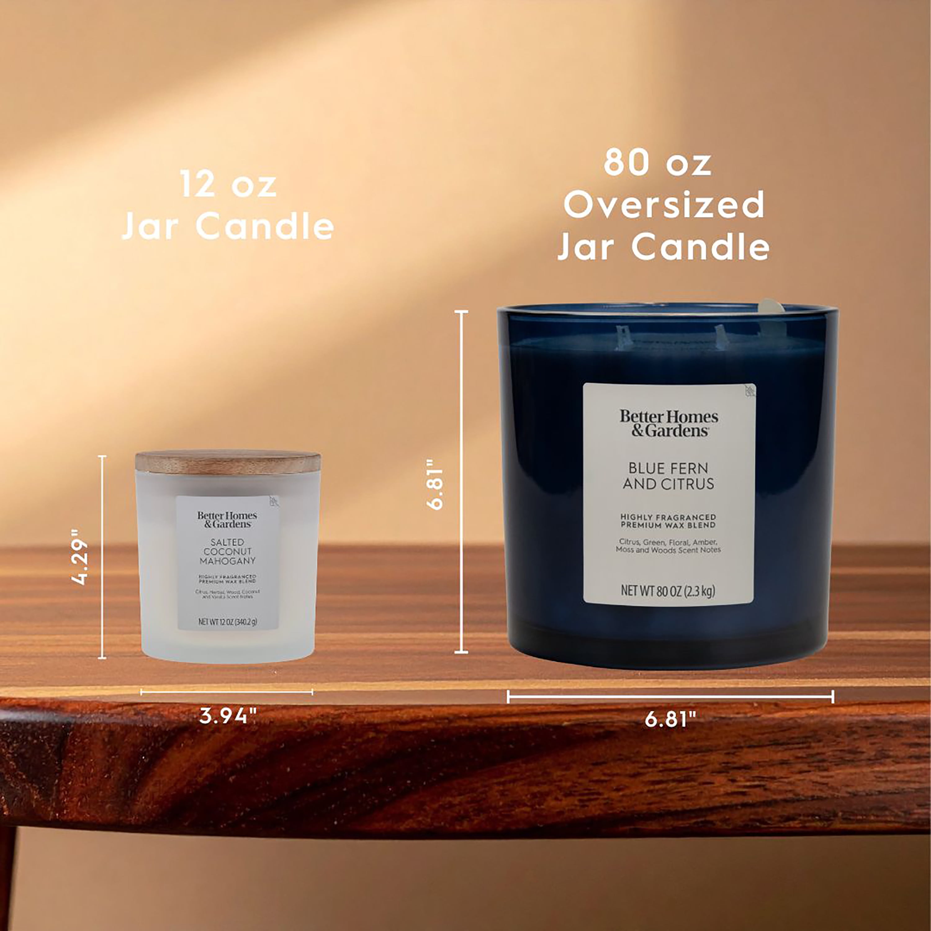 Better Homes & Gardens 4-Wick Large Oversized Jar Candle 80oz.