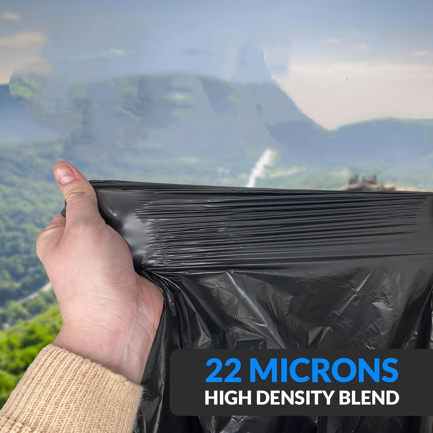 65 Gallon Trash Bags | 120 Count | Heavy Duty | Bulk | Black Multi-Use Garbage Bags