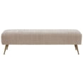 thumbnail image 2 of SAFAVIEH Couture Salome Solid Velvet Contemporary Bench, Giotto Almond, 2 of 8