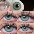 thumbnail image 4 of UYAAI-lentes de contacto de Color para miopía, lentillas azules con dioptrías, Cosméticos anuales, 2 unids/lote/par, 4 of 4