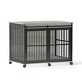 thumbnail image 6 of Furniture dog crate sliding iron door dog crate with mat. (Grey,43.7''W x 30''D x 33.7''H), 6 of 9