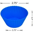 thumbnail image 6 of Manunclaims Pan Reusable Silicone Cupcake Molds 2in 6/12/24 Pack Small Baking Cups Truffle Cake Pan Set Nonstick Cup Cake Molds for DIY Christmas Gift, 6 of 8