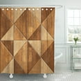 thumbnail image 1 of ABPHQTO Cortina de ducha triangular de replicación continua interior de madera abstracta de patrón 152x180 cm ABPHQTO PKNMT60x72Shower-7037, 1 of 2