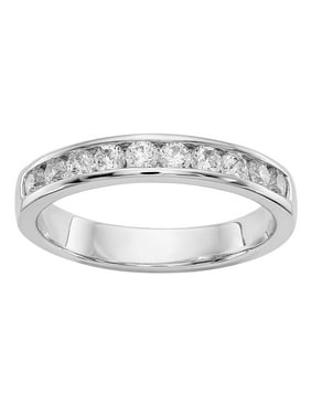 Wedding Rings Radiant Fire Lab Grown 1 2 Ct Round Diamond Channel Band Si2 Clarity