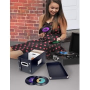 Vinyl 45 Record Box, Black