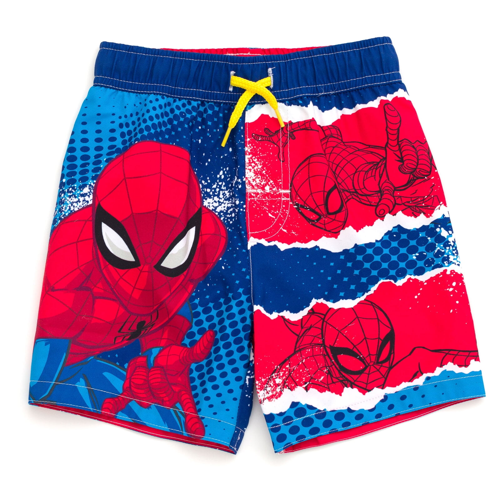 Marvel Spider-Man Little Boys' Swimwear 2-Piece Rashguard and Swim Trunks Set Spider Man Graffiti