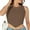 Brown, variant on Womens Sexy Knit Ribbed 2024 Tank Top Crew Neck Trendy Cute Crop Tops Summer Sleeveless Basic Shirt
