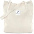 thumbnail image 3 of Bolsa de hombro Mujeres Corduro Photos suaves Beige de bolso de gran capacidad Lindo, 3 of 6