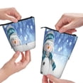thumbnail image 3 of Lsque Christmas Snowman In The Snow Pattern Telescopic Pencil Bag Pen Holder Stationery Case, Stand-up Retractable Transformer Bag Organizer, 3 of 6