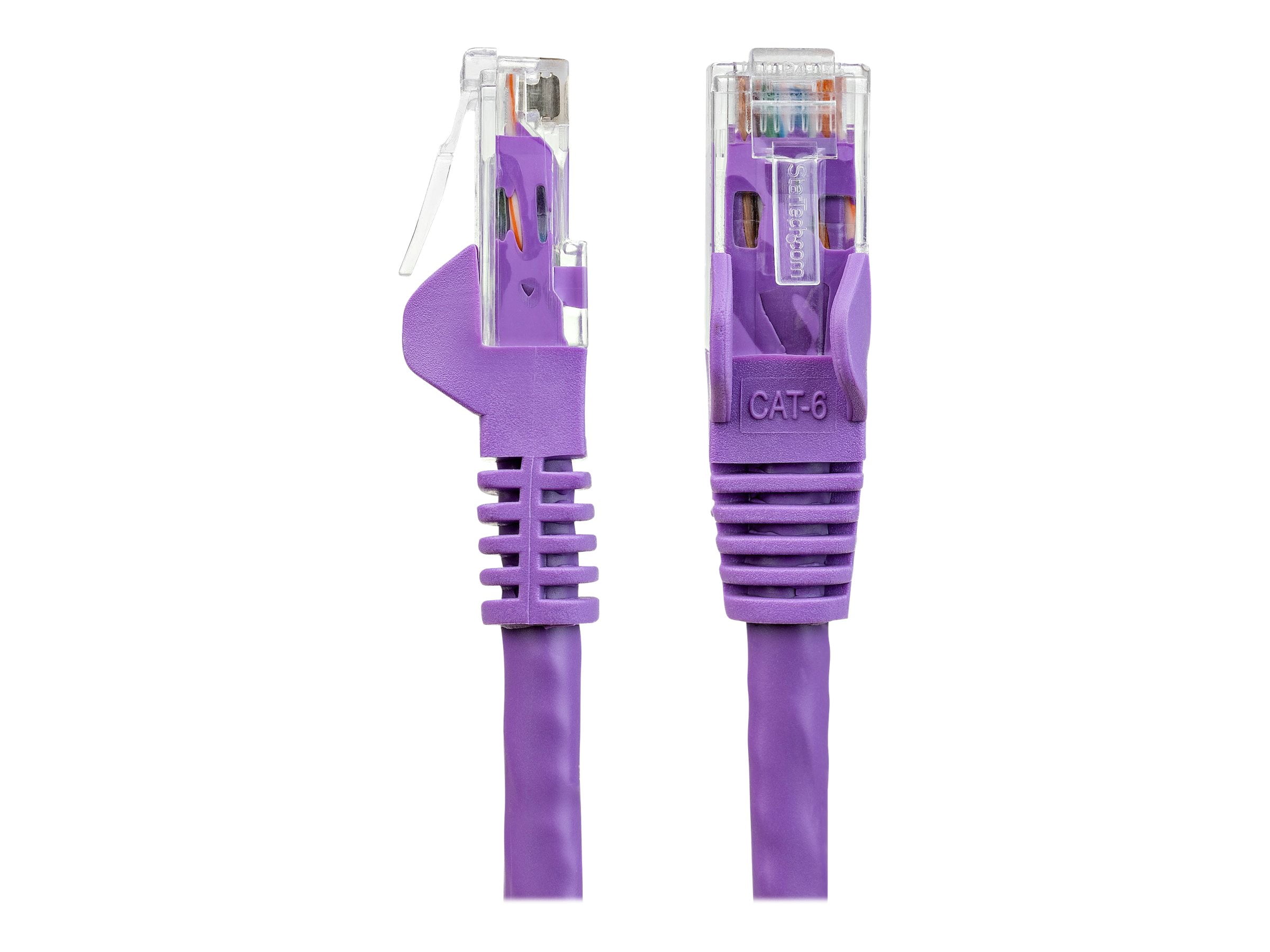 StarTech 150ft CAT6 Ethernet Cable - Purple CAT 6 Gigabit Ethernet Wire -250Mhz 100W PoE RJ45 UTP Network Patch Cord Snagless with Strain Relief (N6PATCH150PL)