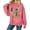 01 Pink, variant on Fewfanhot Women's Clothing St Patricks Day Sweatshirt Women Long Sleeve Leopard Shamrock St. patricks Shirts Tees