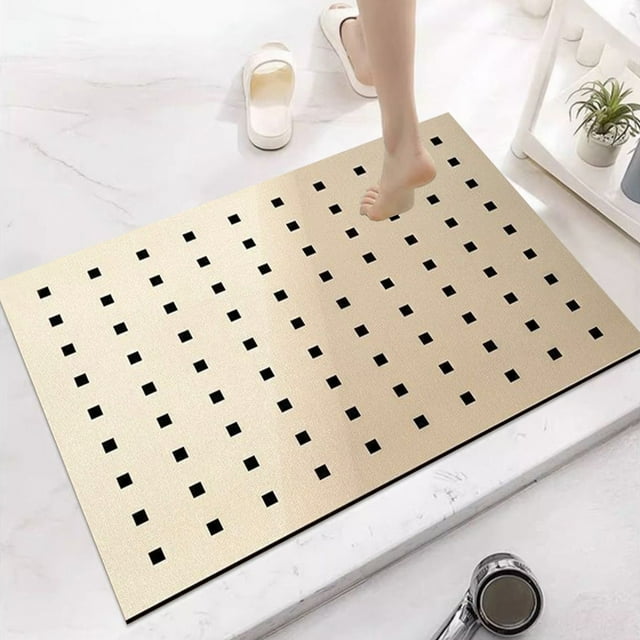 Isvgxsz Clearance Bathroom Rug Mat, Ultra Absorbent Soft Bath Rug, Washable Non-Slip Bath Mat for Bathroom Floor, Tub, Shower Room, 15.74"x23.62"