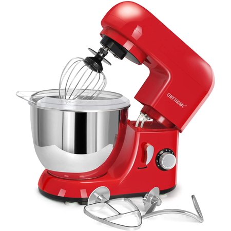 CHEFTRONIC SM986-Red Standing Mixer, One Size, Silver