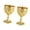 Gold, variant on Set Of 2 30ml Metal Wine Cups Medieval Ornaments Embossed Mini Chalice Goblet